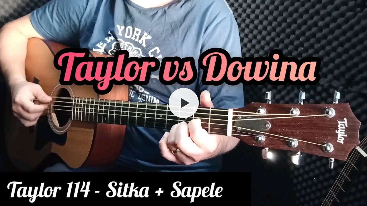 Taylor vs Dowina Acoustic Guitars Shootout / Sitka vs Dolomite / Sapele vs Macassar Ebony