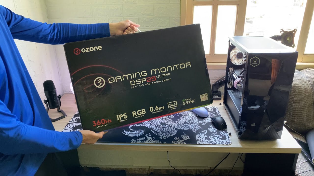 Meu novo Monitor 360hz Unboxing Ozone DSP25 ULTRA Painel IPS - Review em breve