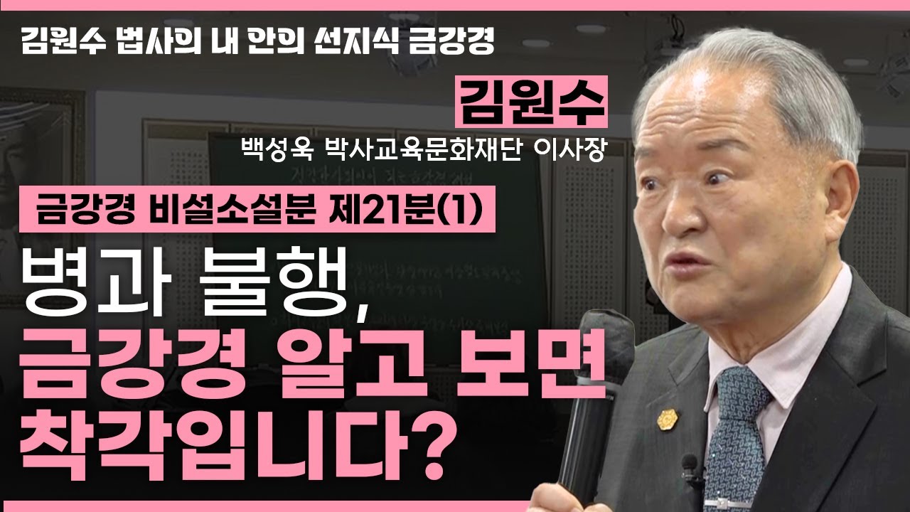고통이 사라지고 부처님을 만나는 법🙏ㅣ금강경 비설소설분 제21분(1) [김원수 법사의 내안의 선지식 금강경 338회]