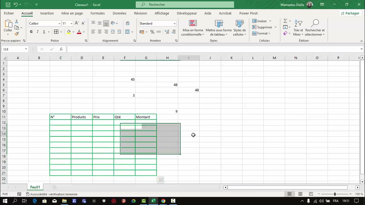 Partie 2: Notions de base Excel