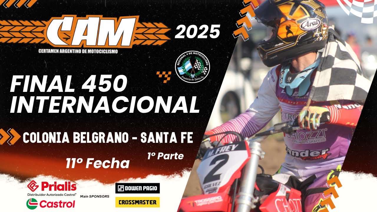 FINAL COMPLETA - 450cc Internacional - 11a Fecha Coronación - CAM 2025 Colonia Belgrano