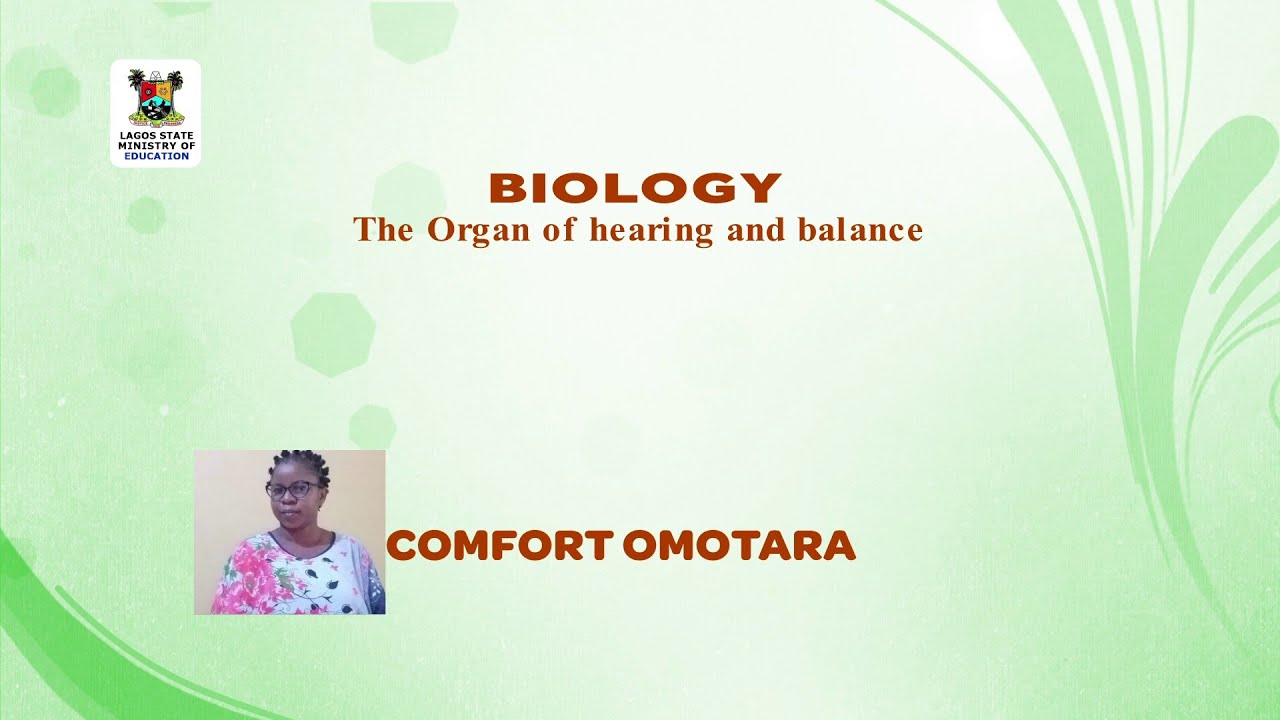 SS3 TV LESSONS BIOLOGY: THE ORGAN OF HEARING AND BALANCE