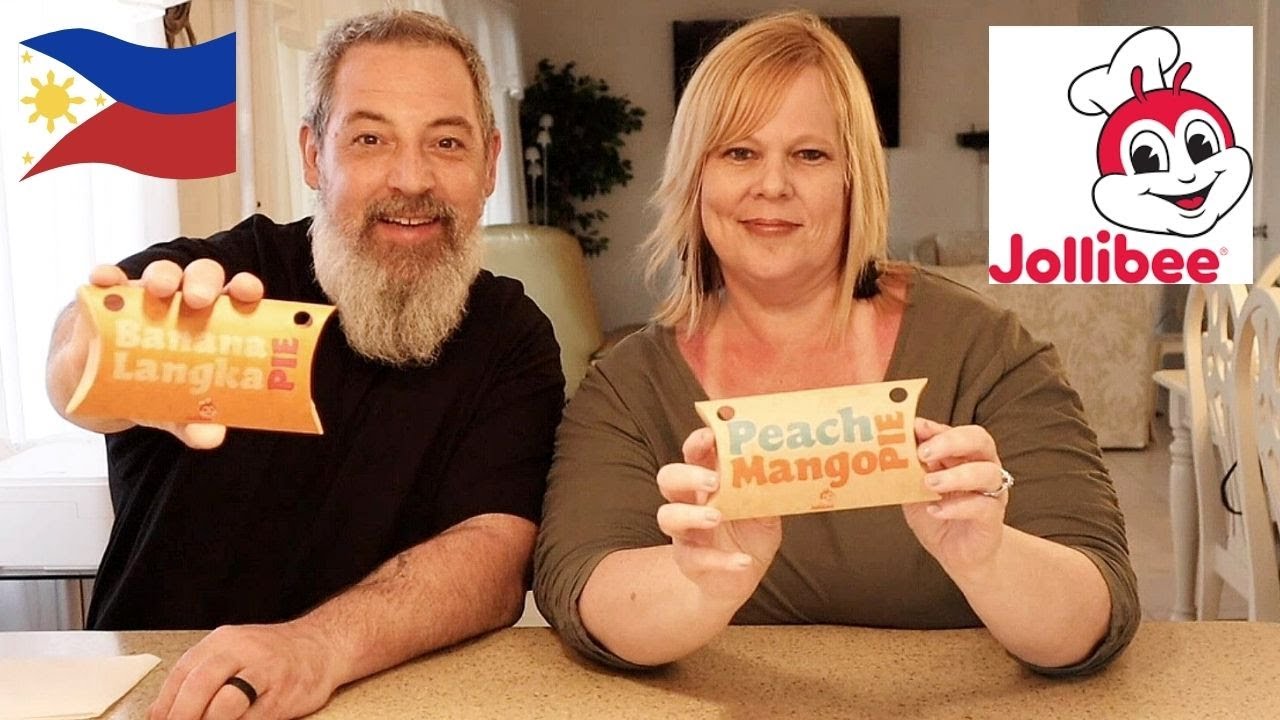 AMERICANS TRY JOLLIBEE PIES FOR THE FIRST TIME | PEACH MANGO AND BANANA LANGKA