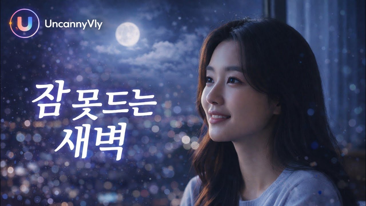 [Full Ver.] UncannyVly - '잠 못 드는 새벽' MV #ai뮤직비디오 #kpop #감성뮤직 #발라드 #슬픈노래 #음악 #이별노래 #플레이리스트 #uncanny