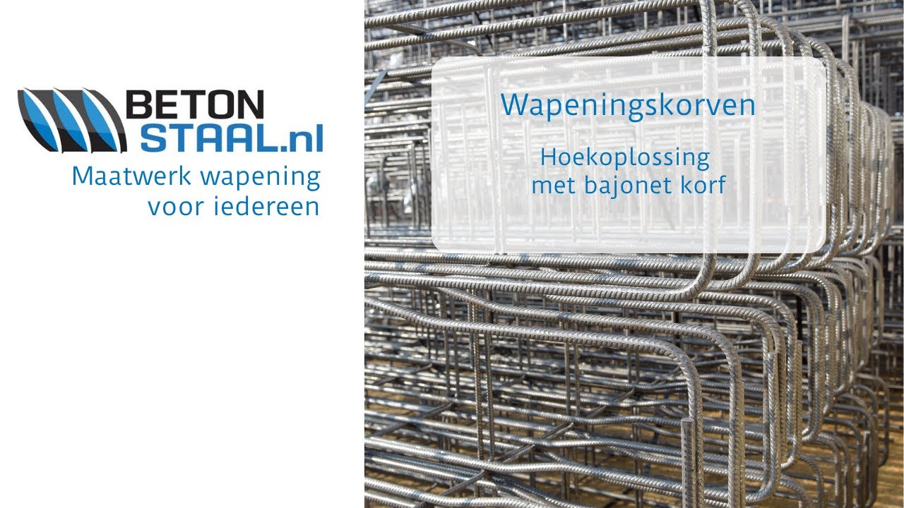 Hoekoplossing met bajonetkorf - Wapeningskorven - Betonstaal.nl