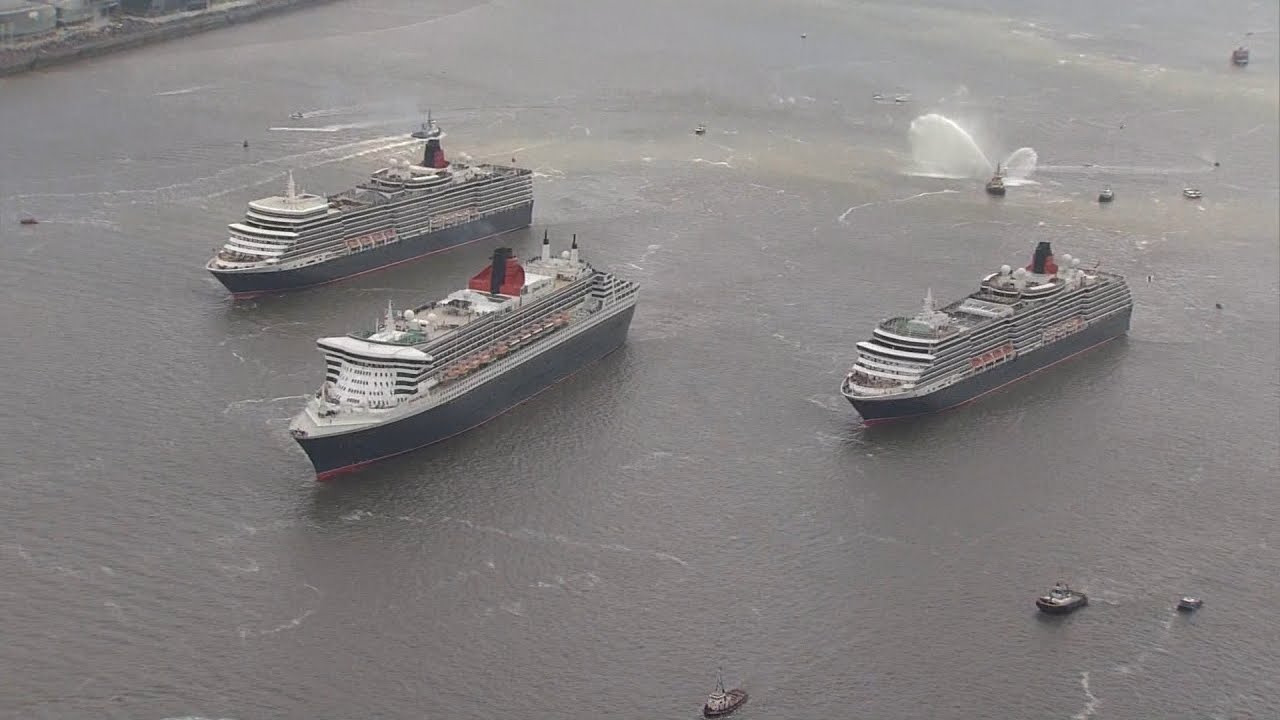 Magic on the Mersey - three famous ships unite