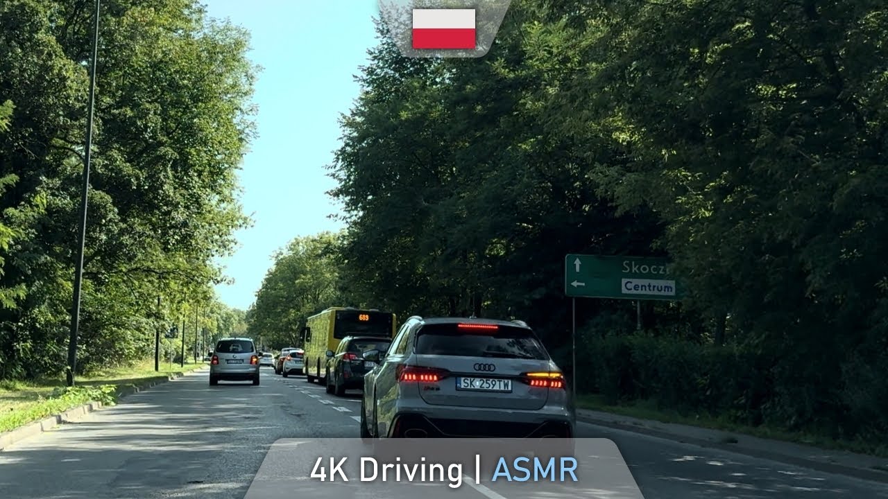 Polish Roads ASMR: DK81 Katowice to Orzesze | Car Spotting | 4K 60FPS
