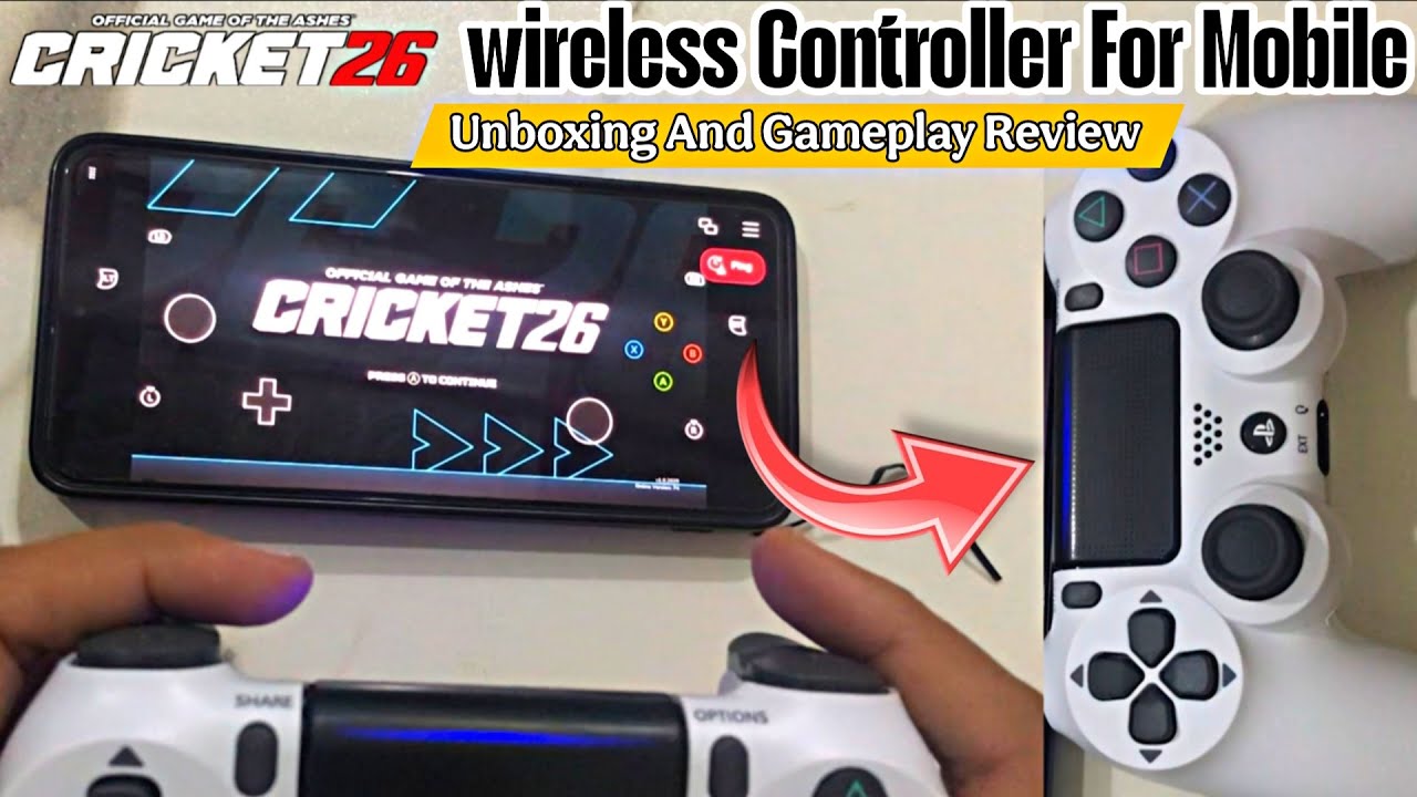 Wireless Controller Unboxing + Cricket 26 Mobile Gameplay Review 🔥