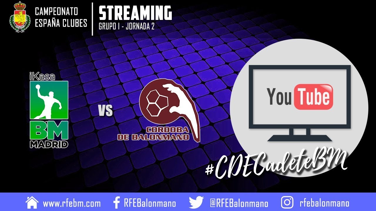 #CDECadeteBM Masculino - Grupo I | iKasa Balonmano Madrid : Cajasur Córdoba