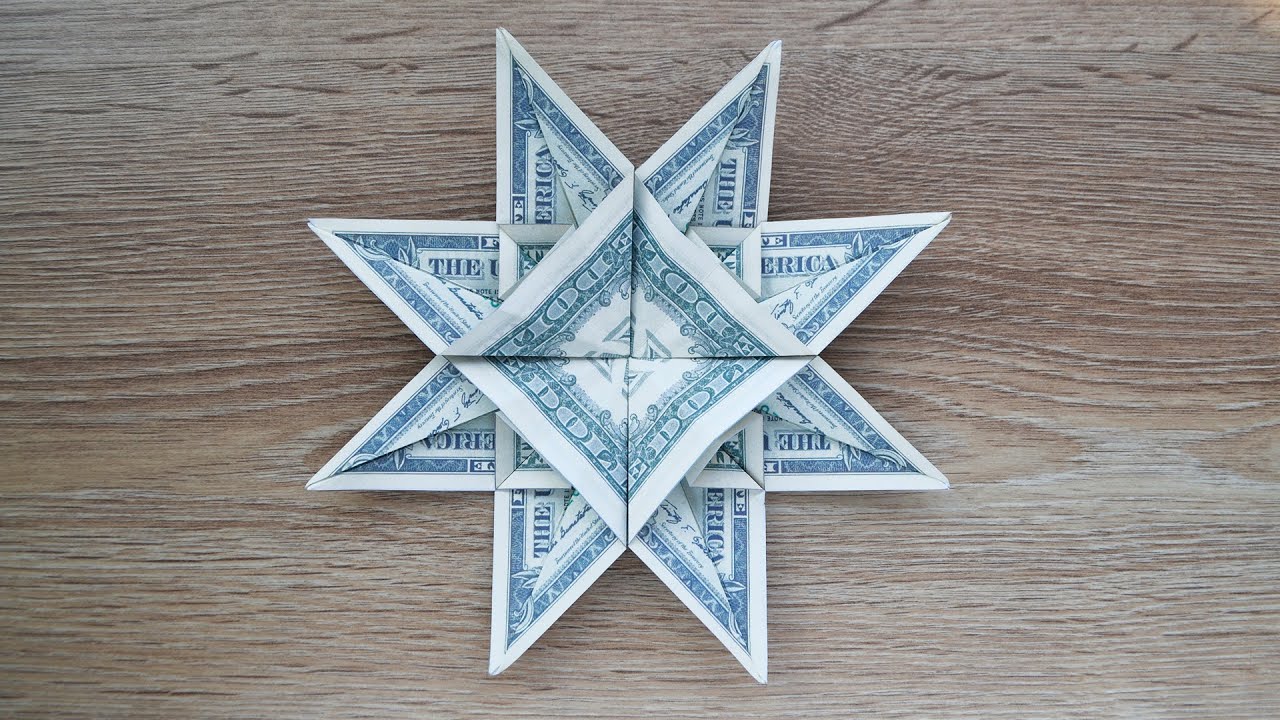 My BIG MONEY EIGHT-POINTED STAR | Really Good Dollar Craft | Tutorial DIY by NProkuda