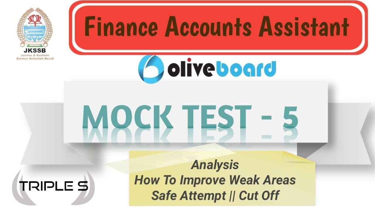 Finance Accounts Assistant - Mock Test 5 Analysis || Change in Strategy || Safe Attempt || Cut Off