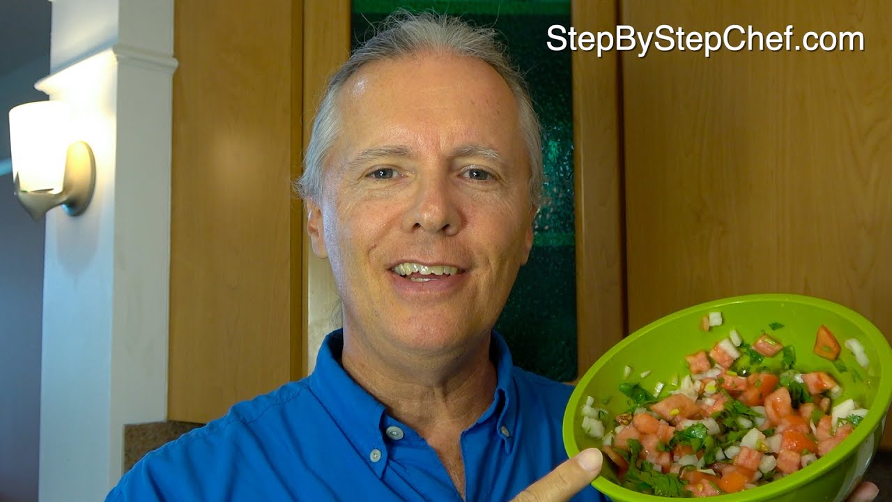 Quick Pico de Gallo Salsa Topping Recipe -- StepByStepChef.com