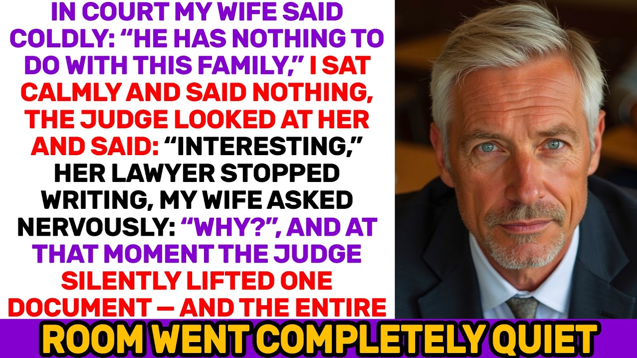 In Court My Wife Said I Was Not Part of the Family Then the Judge Lifted One Document