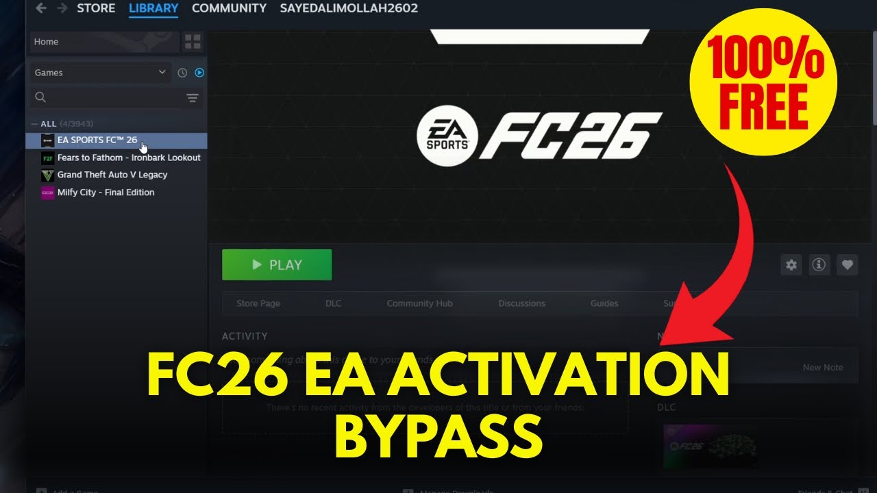 Как решить проблему с активацией EA в FC26 | Исправление 2025 | Инструменты Steam | 100% рабочий ...