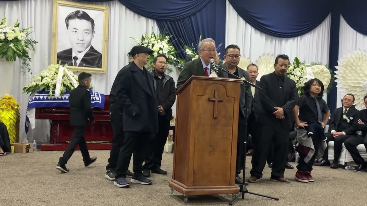 Nha Neng spoke at uncle Shur’s funeral 
