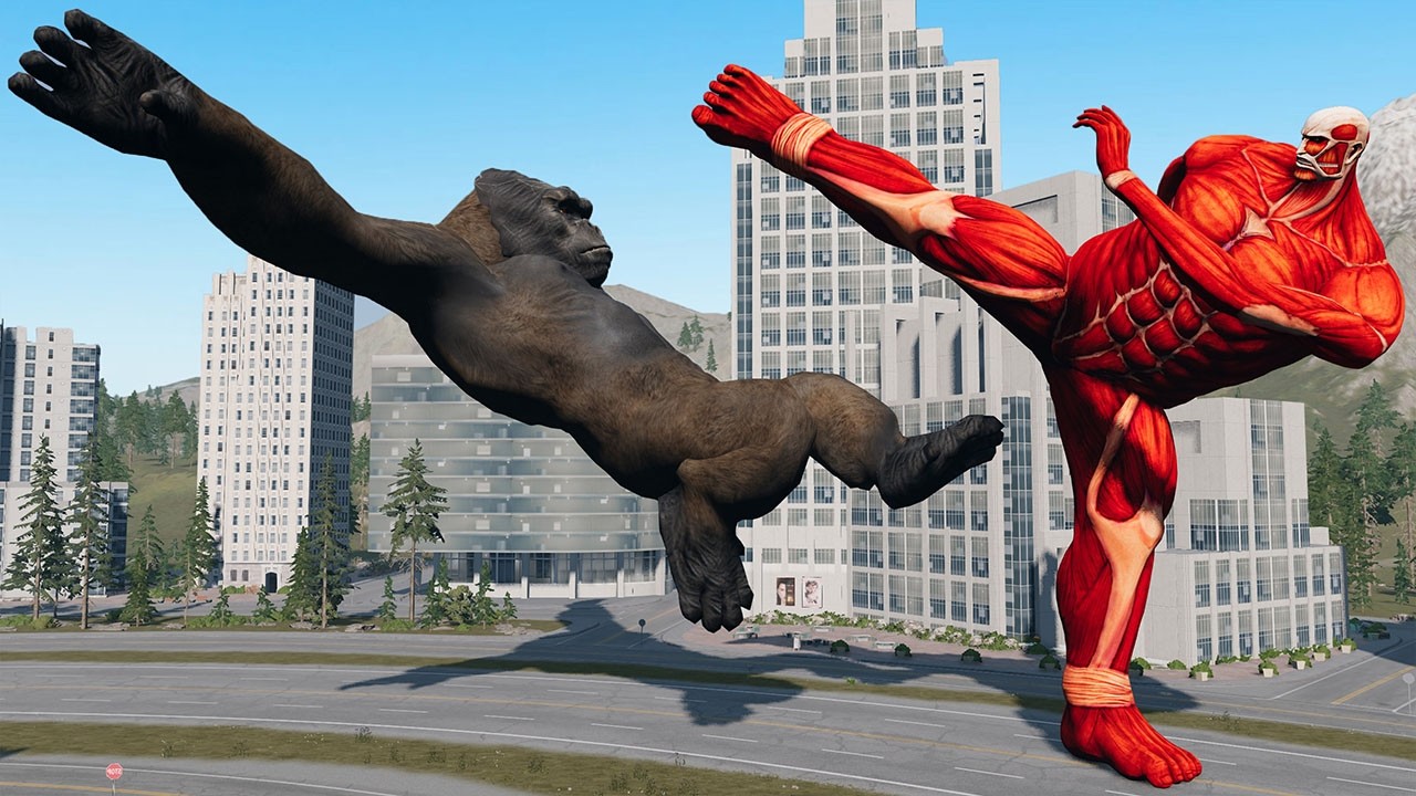 King Kong vs Сolossal Titan - Animation Horror Short Film | Attack On Titan & Fight In Real Life