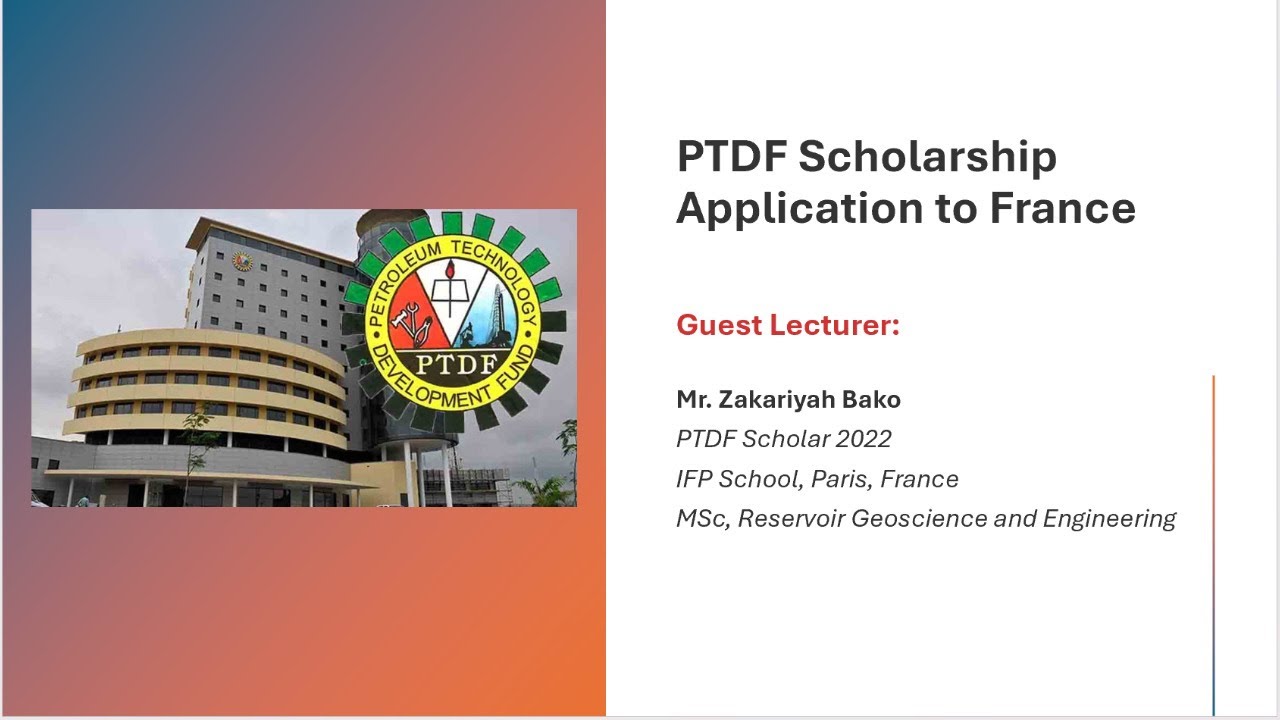 Episode 3: 2025  PTDF Scholarship Application to France I Mr. Zakariyah Bako I France
