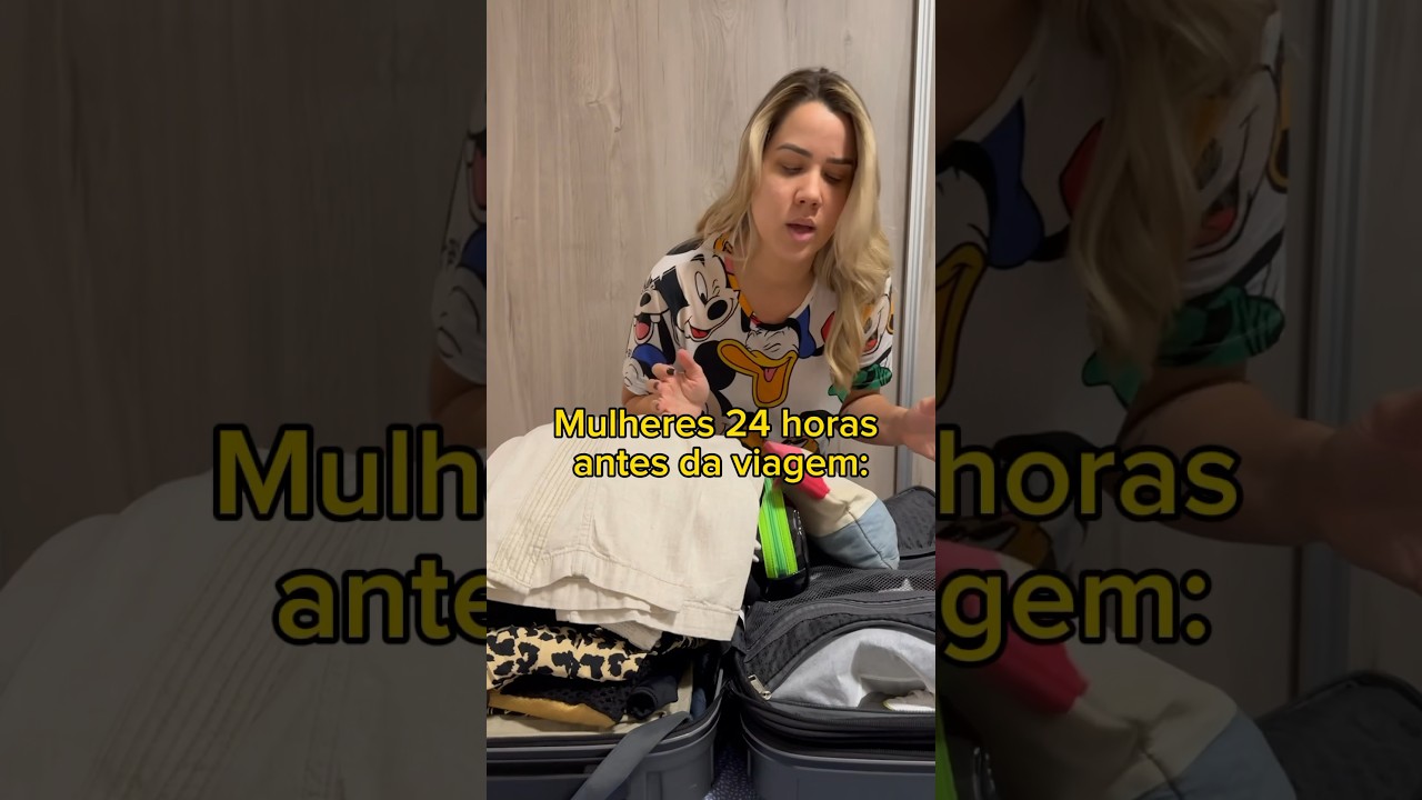 &Eacute; raro, mas acontece sempre 🤡 #humor #casal #preparativos #viagem #mala #voo #aviao