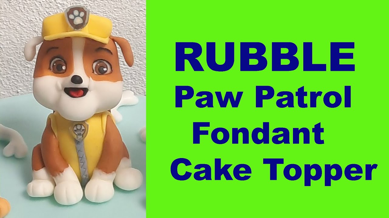 How to Make Fondant Rubble Paw Patrol Video Tutorial