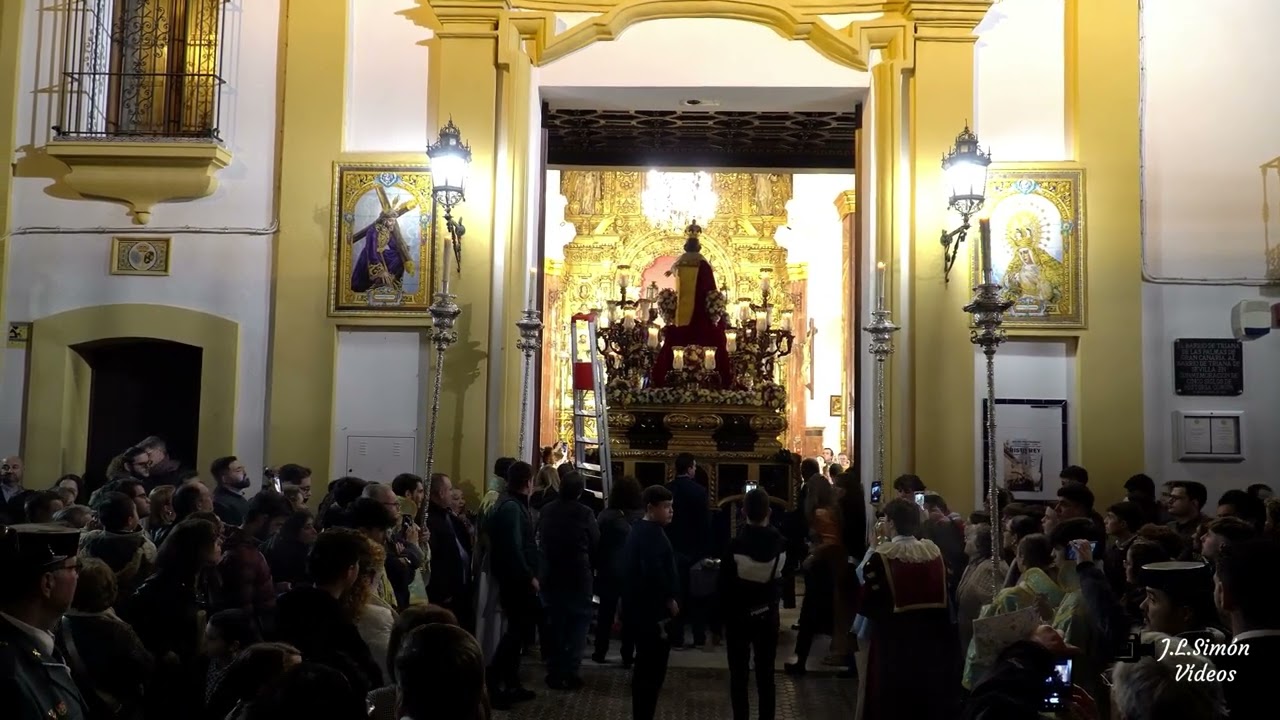 (4K) PROCESIÓN NIÑO CRISTO REY DE TRIANA en La capilla de Los Marineros Esperanza 2023