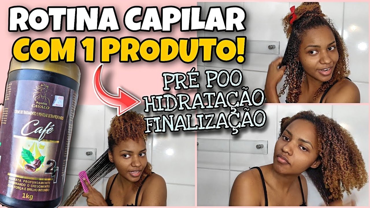 ROTINA CAPILAR COM APENAS 1 CREME! ROTINA CAPILAR COM PRODUTOS BARATINHOS!
