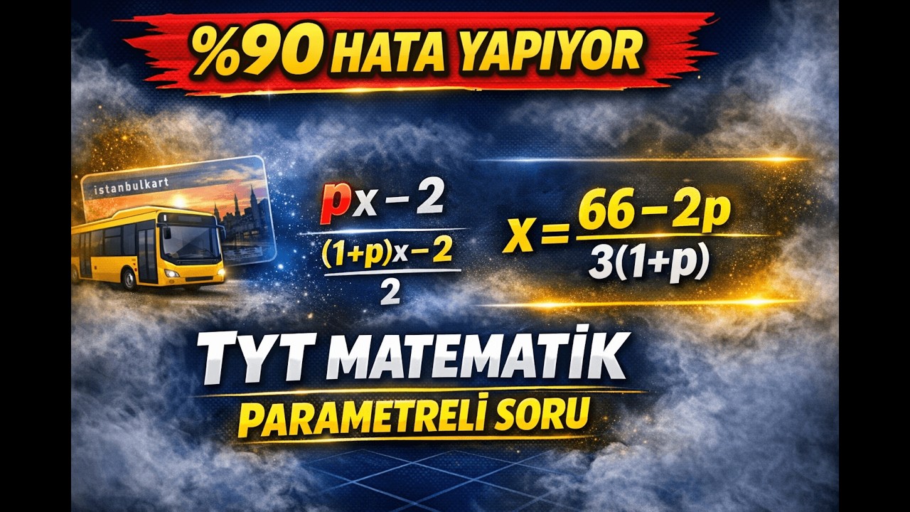 TYT - KPSS - AYT Matematik | Otobüs Bileti Sorusu (Parametreli) | Denklem Kurma