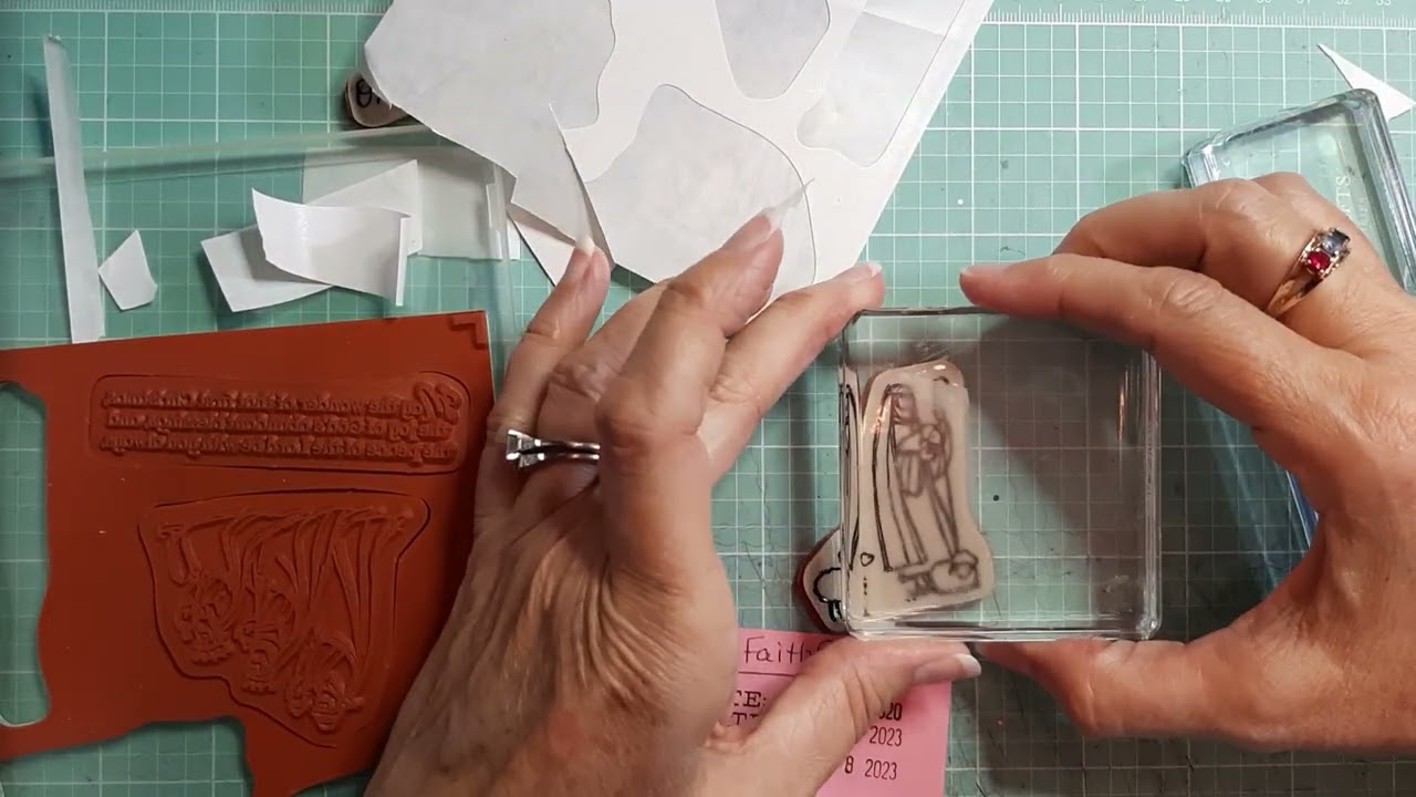 Convert Your Old Cling-Mount Stamps so They will Stick to the Blocks