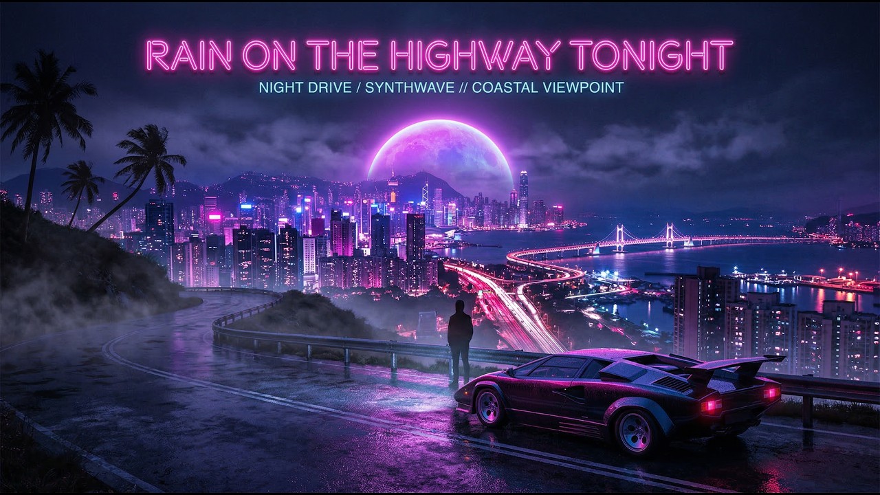 Rain on the Highway Tonight | Synthwave Night Drive 🌧️ | Neon Passenger