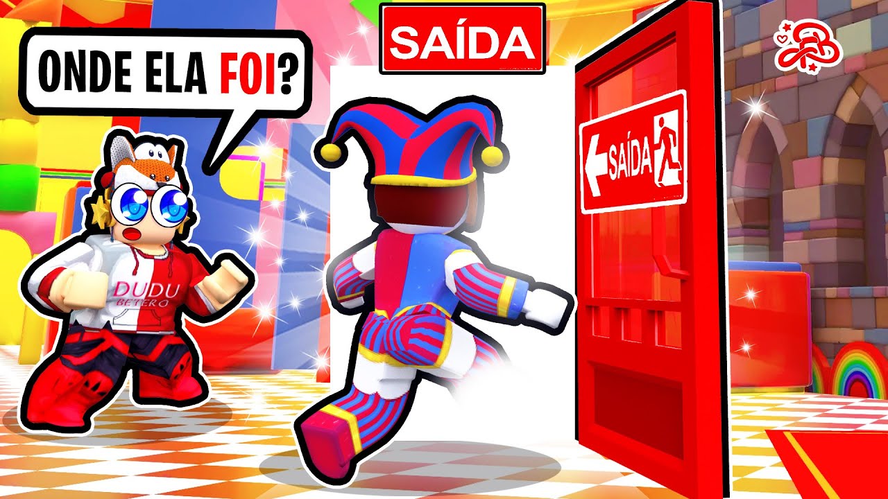 POMNI Escapou do CIRCO DIGITAL?!😮 (Build a Boat for Treasure) Roblox