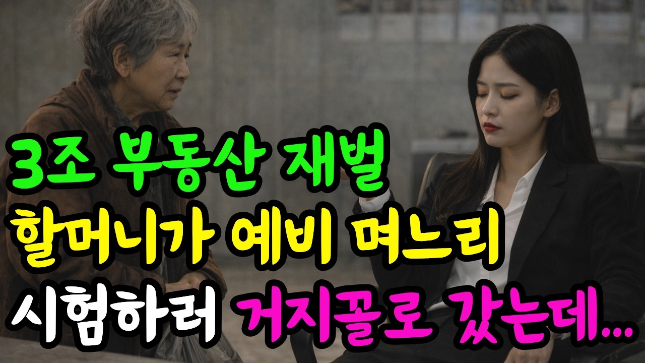 3조 부동산 재벌 할머니가 예비 며느리 시험하러 거지꼴로 찾아갔는데... | 감동사연·인생사연·노후사연