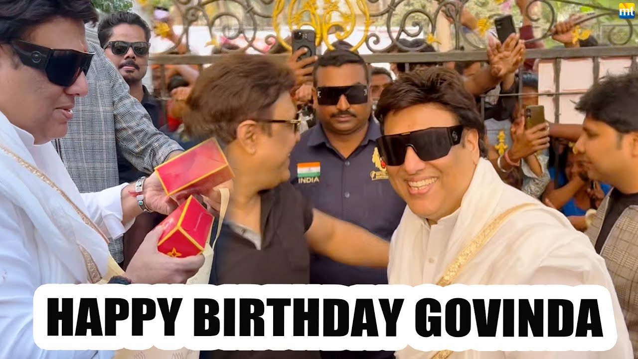 Birthday Boy Govinda MOBBED by crazy fans outside his house, distributes sweets to paps
