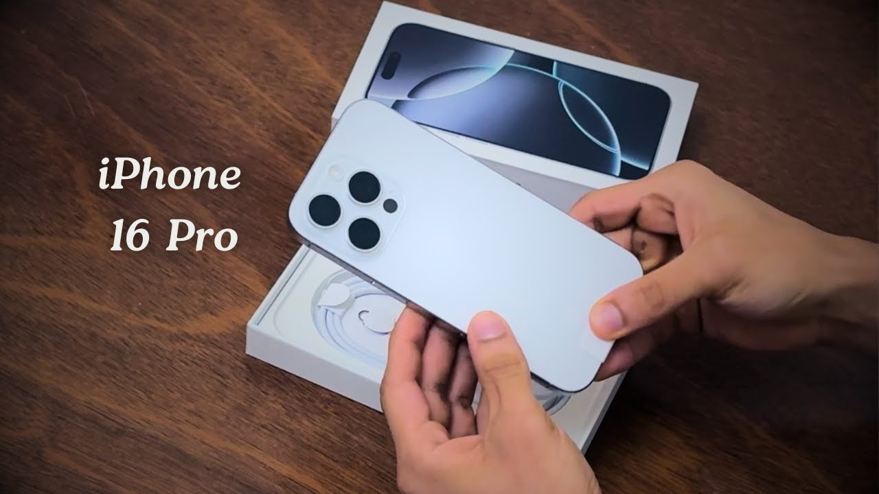 iphone 16 pro unboxing (white titanium)