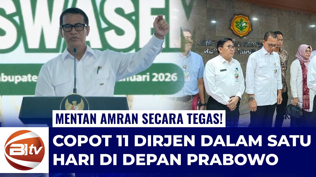 [FULL MOMEN] Amran Secara Tegas Di Depan Prabowo: 11 Dirjen Dicopot Sekali Hari, Setara Bintang 3!