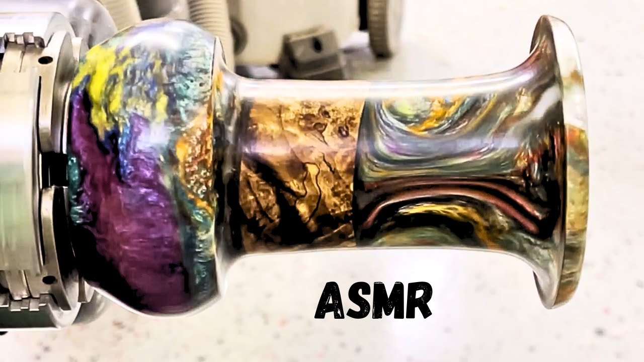 Turning a Crazy 12-Color Maple Burl Into a Stunning Bud Vase | Woodturning ASMR