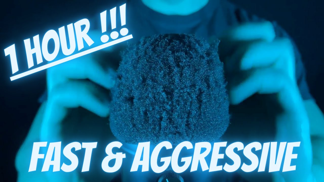 ASMR ⚡️ FAST and AGGRESSIVE mic scratching (no talking) | 1 HOUR