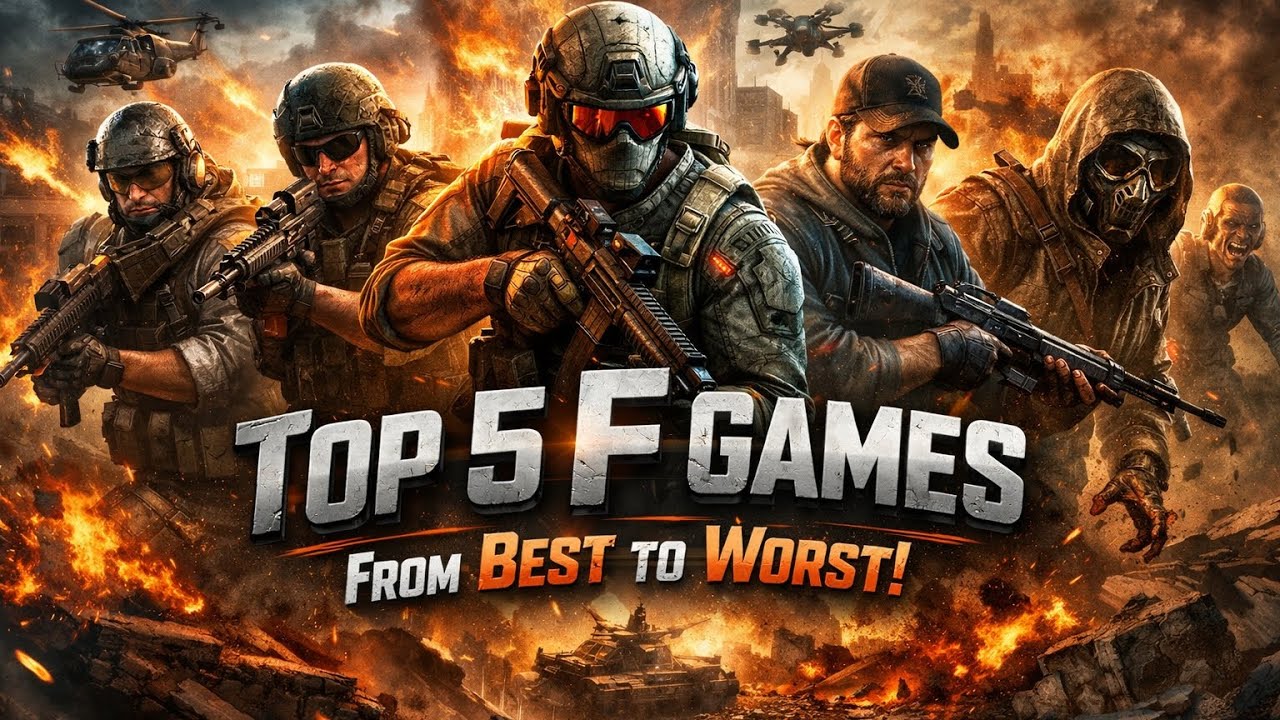 Top 5 F Games: Ranking From Best to Worst - Epic Shooter Showdown!