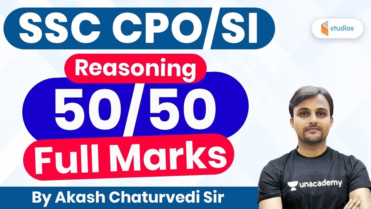 SSC CPO SI 2020 | Reasoning by Akash Sir | 50/50 Full Marks