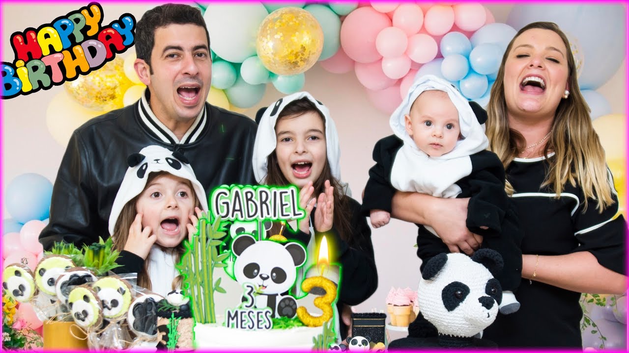 Terceiro mesversário do bebê Gabriel - A Festa | Jéssica Godar E Laurinha E Helena E Gabriel