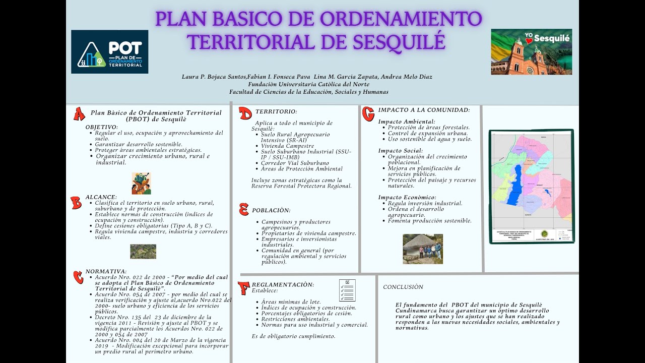 Conozcamos el PBOT de Sesquilé Cundinamarca.