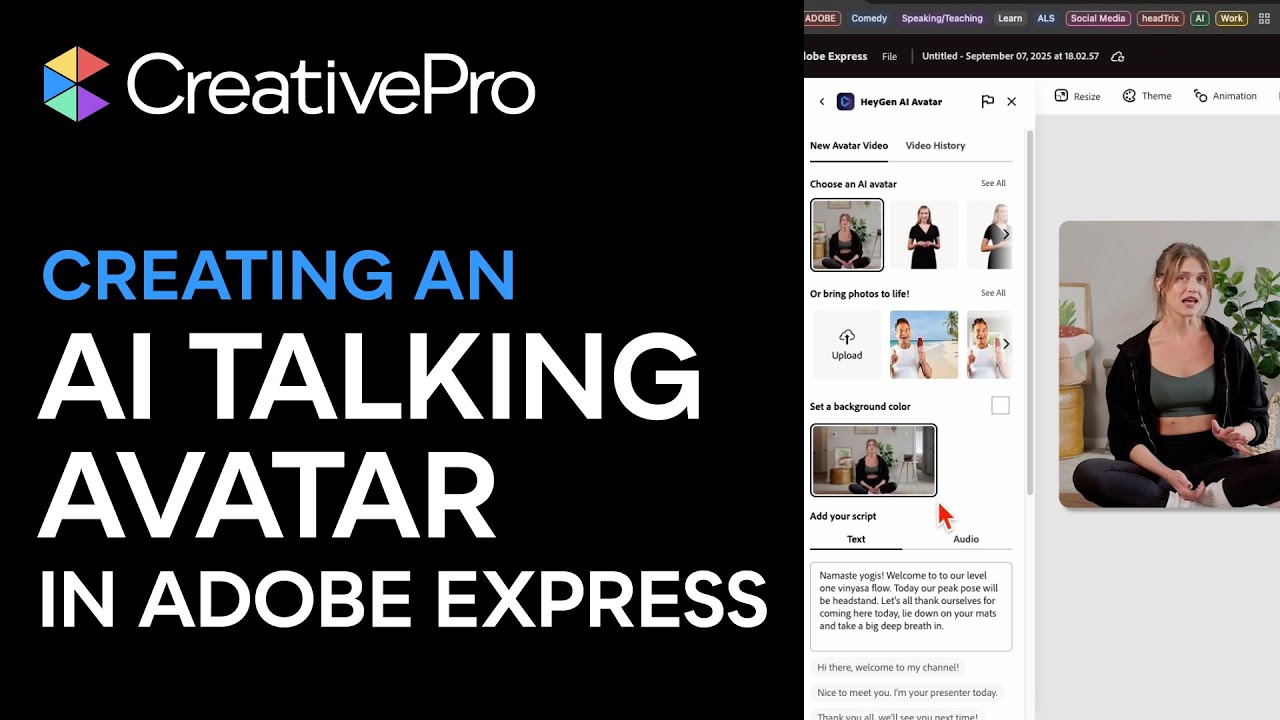 Adobe Express: How to Create an AI Talking Avatar (Video Tutorial)