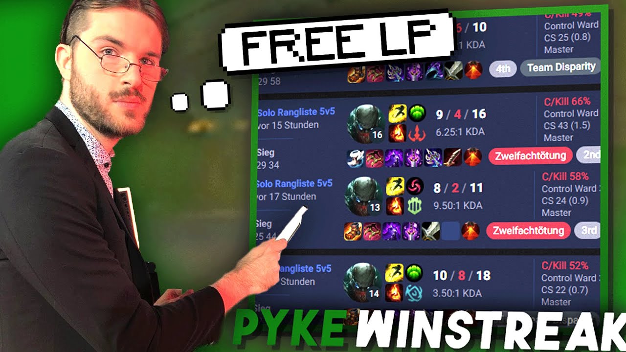 SO bekommt ihr eine Pyke Winstreak (Free LP) | Kutcher Stream Highlights