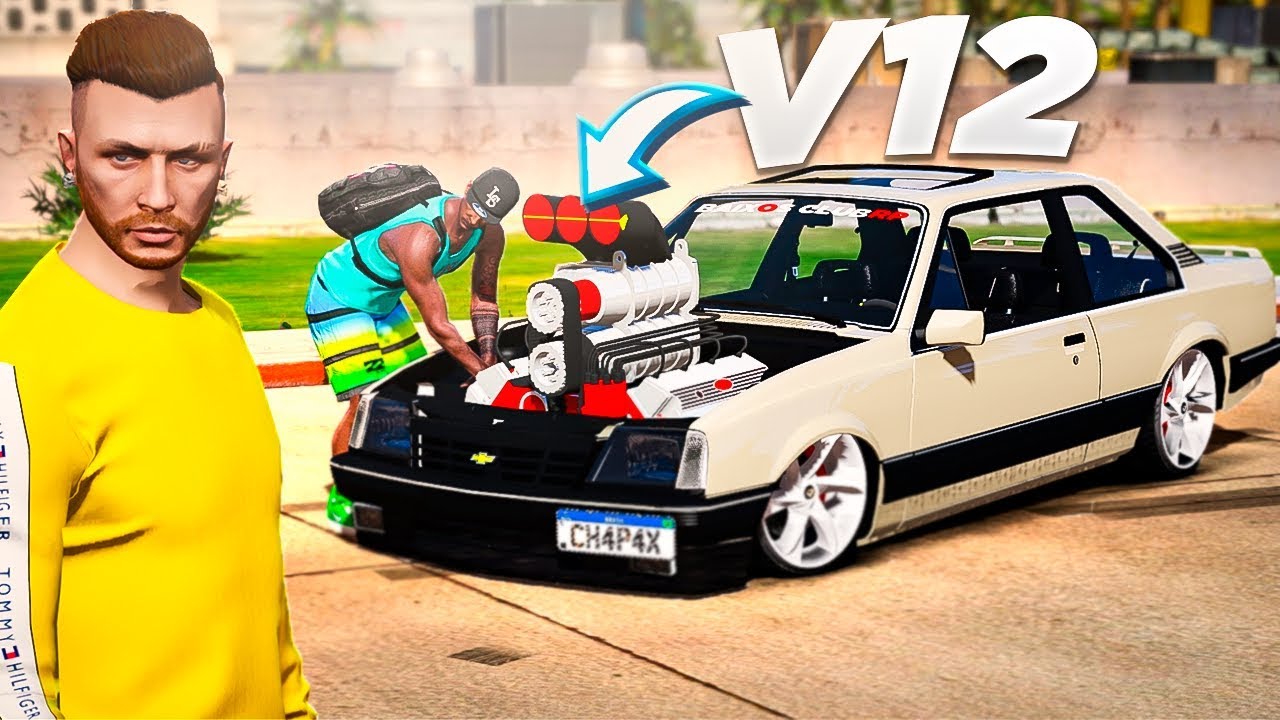 GTA V - VIDA REAL | COLOQUEI O MOTOR V12 NO MONZA. 