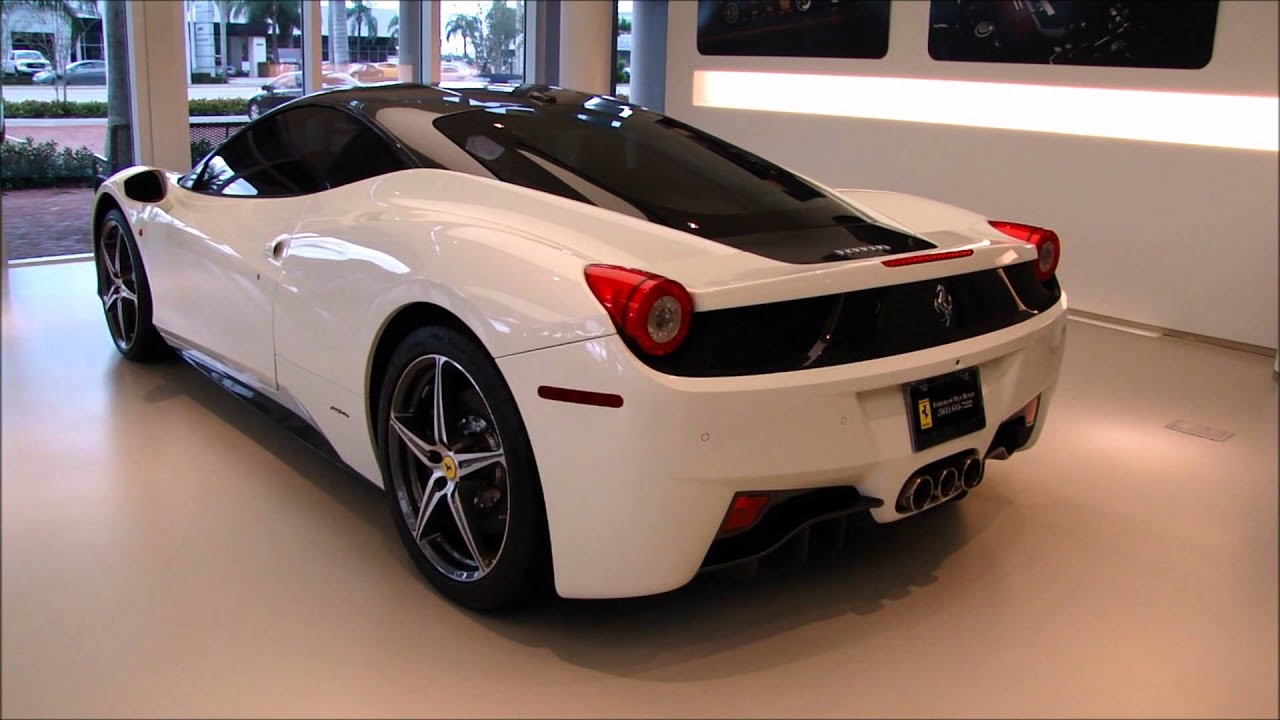 3 Ferrari 458 Italia's at Palm Beach Ferrari.wmv