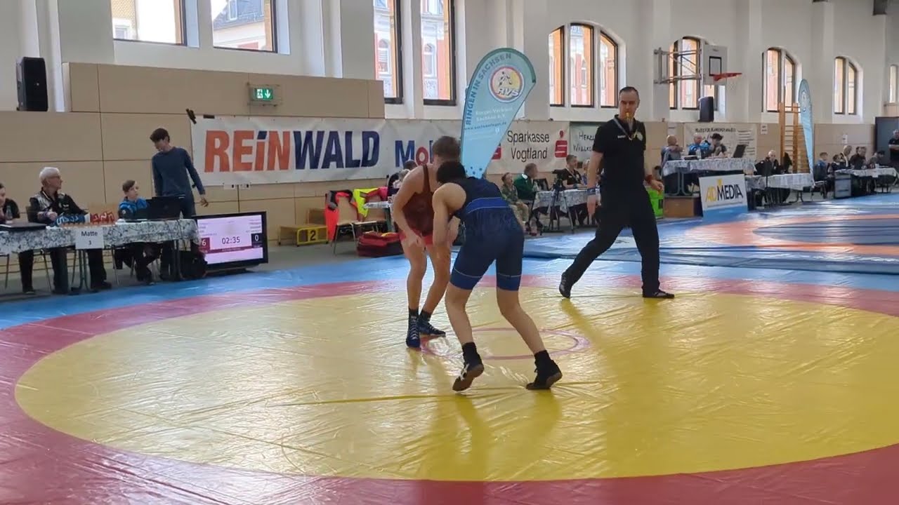 WRESTLING/RINGEN. Sachsenmeisterschaft 2026. U17 .55 KG.  Schell Gleb - Malsagov Abdllah