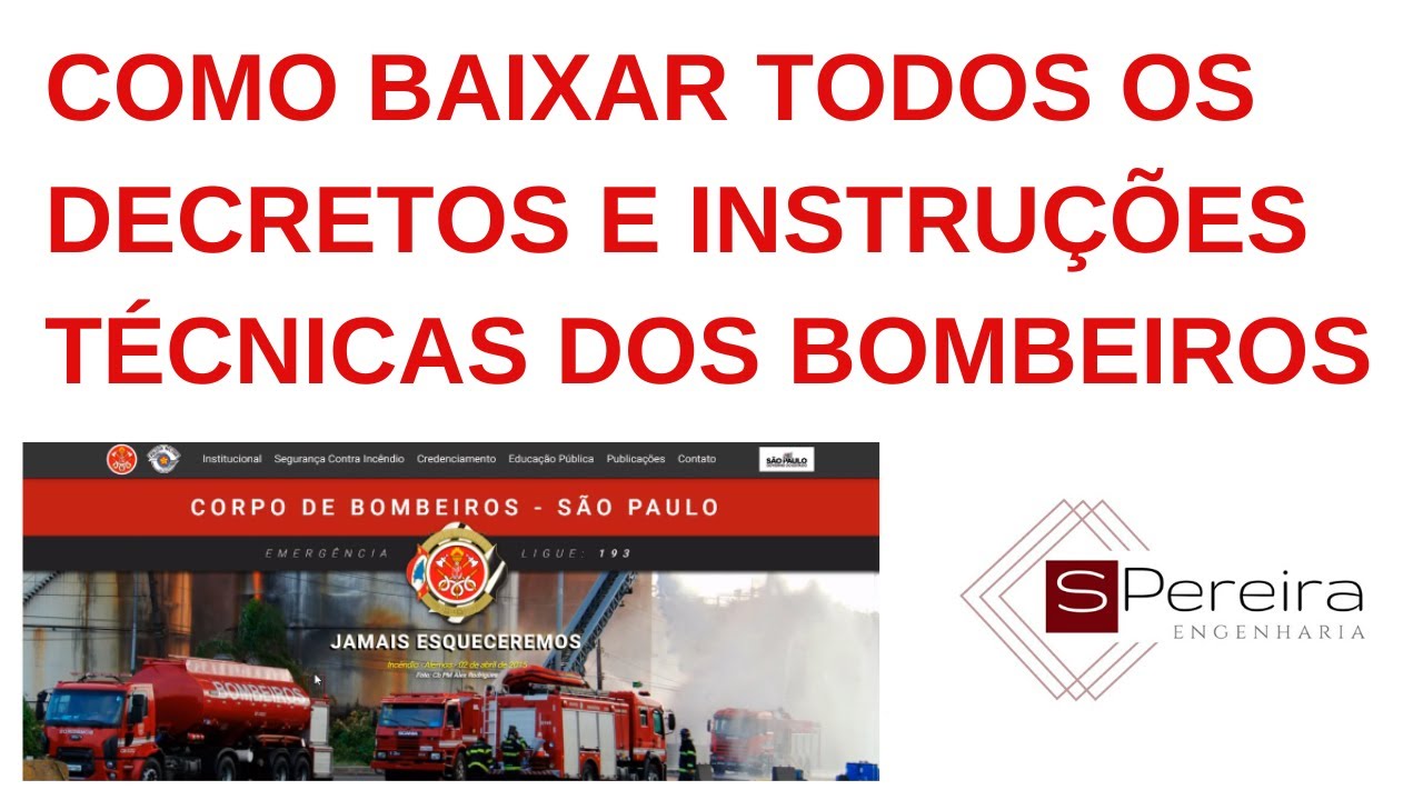 Como baixar normas do bombeiro para AVCB e CLCB - Estado de S&atilde;o Paulo.