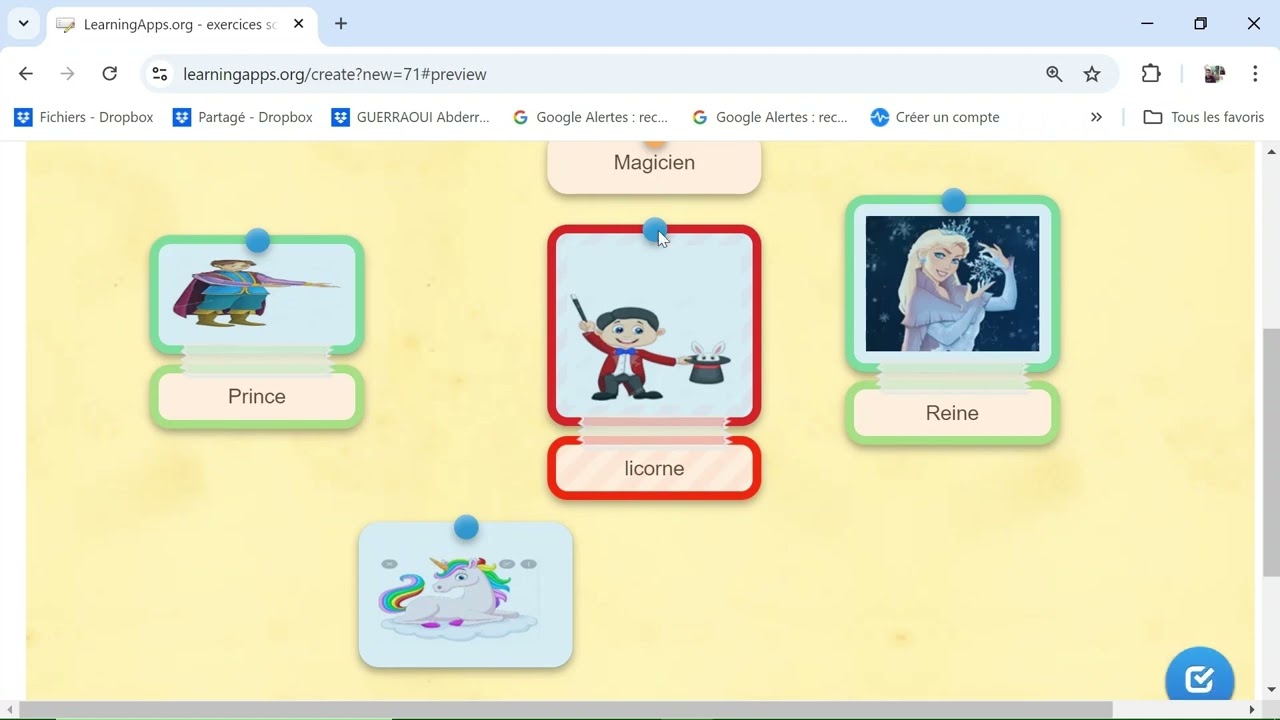 LearningApps.org dans l'enseignement du FLE