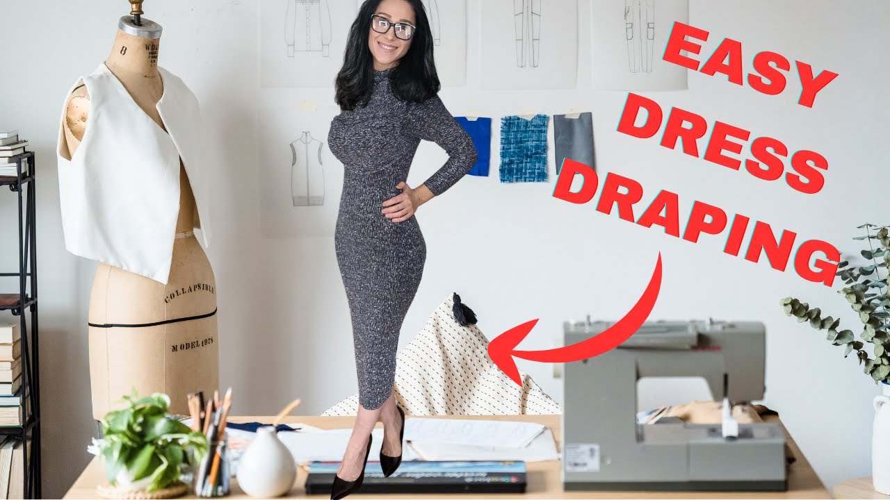 How To Drape A Bodycon Jersey Dress For ANY Occasion - EASY TUTORIAL