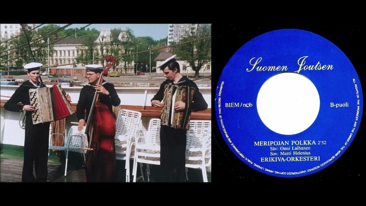 MERIPOJAN POLKKA, Erikiva-orkesteri Matti ja Sami Helenius, harmonikat ja Jukka Lahtonen,basso 1989