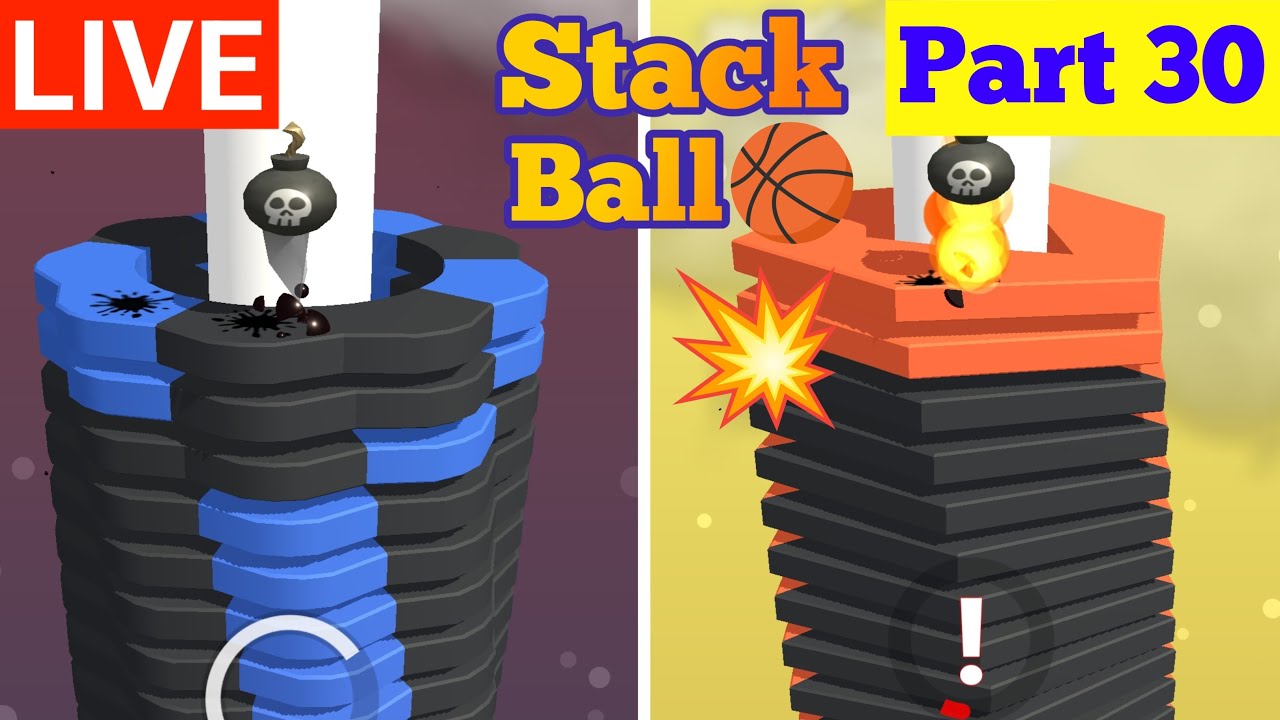 🔴 Stack Ball Live Gameplay 🎮🏀 | Part 30