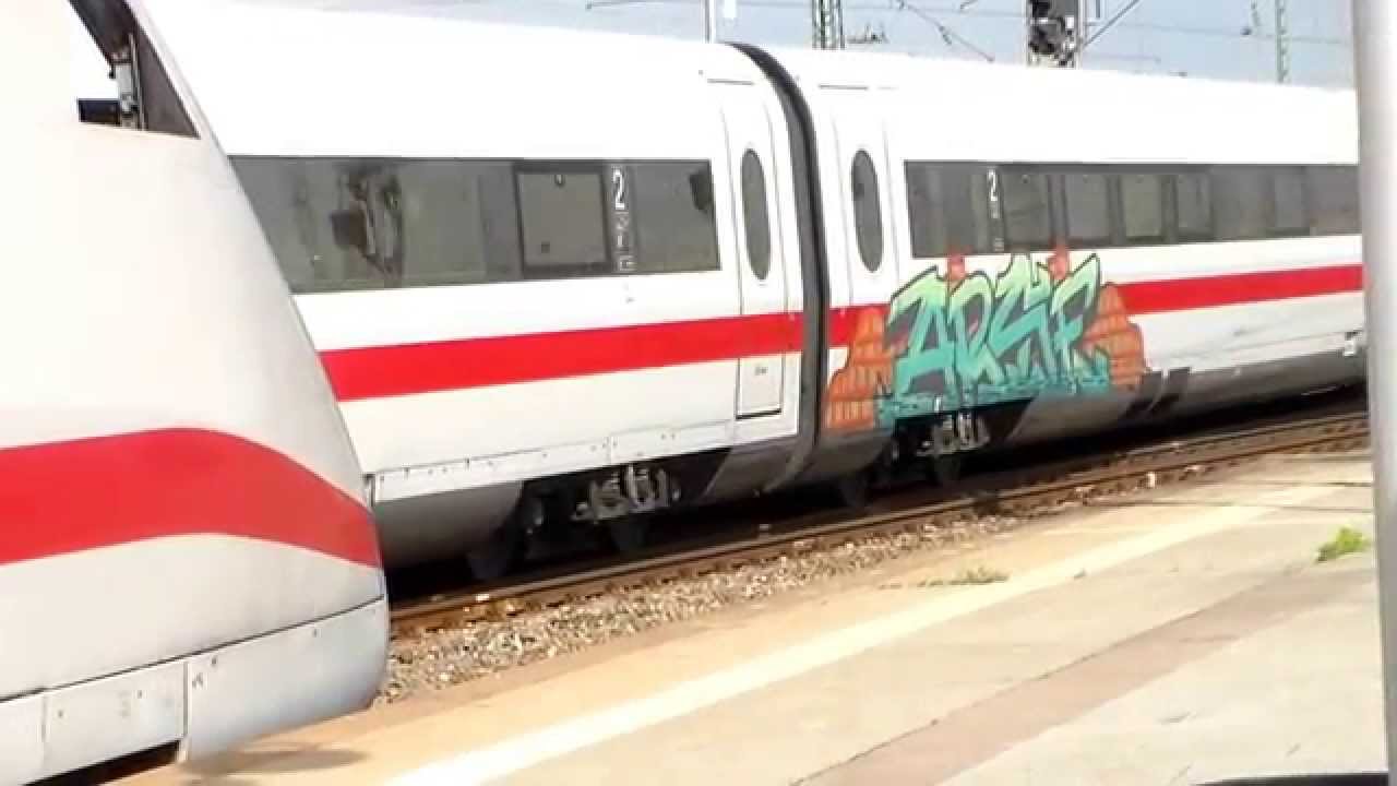 ICE-1  Aus&Einfahrt in Karlsruhe Hbf